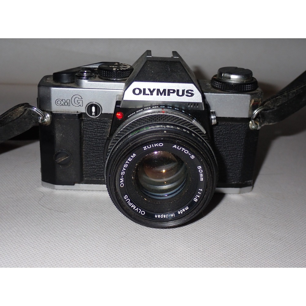Olympus OM-G 35mm SLR Film Camera with Zuiko 50mm 1:1.8 Lens Silver Black